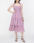 SIXDO Polka Dot Spaghetti Strap Maxi Chiffon Dress